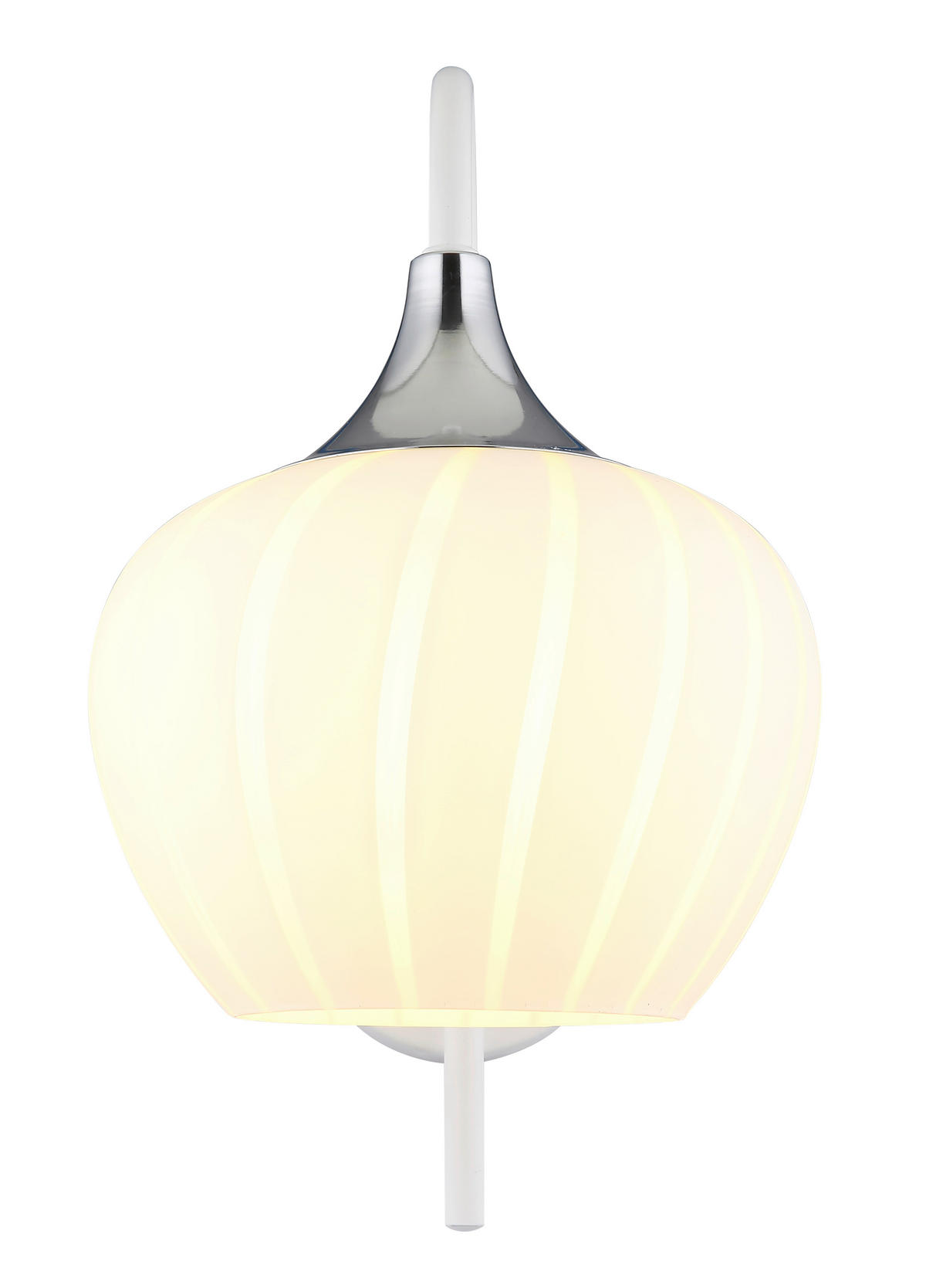 STENSKA SVETILKA   ///230 V/E27 - barve kroma/bela, Konvencionalno, kovina/steklo (18/25/32cm) - Globo