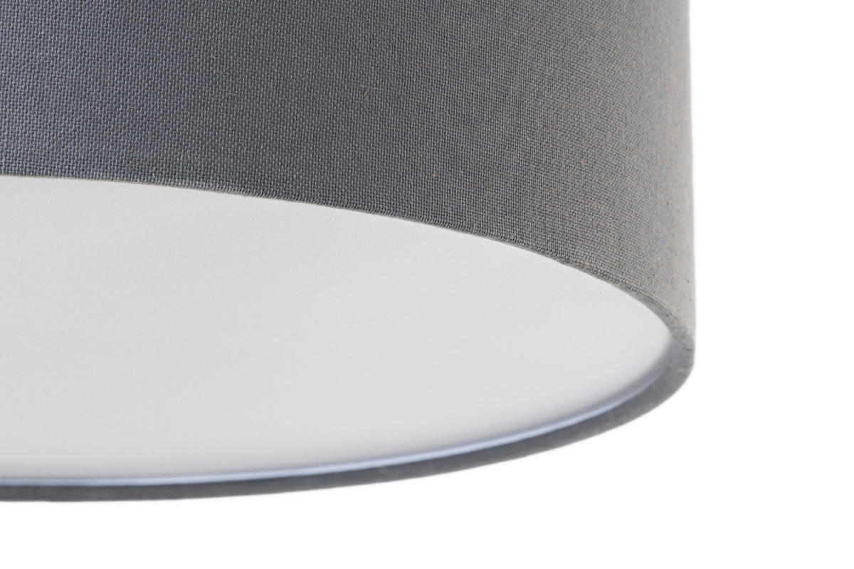 DECKENLEUCHTE  37/13 cm    - Weiss/Anthrazit, Design, Kunststoff/Textil (37/13cm) - Novel