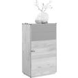 SCHUHSCHRANK Eiche massiv Anthrazit, Eichefarben  - Eichefarben/Anthrazit, Design, Glas/Holz (60/105/38cm) - Waldwelt