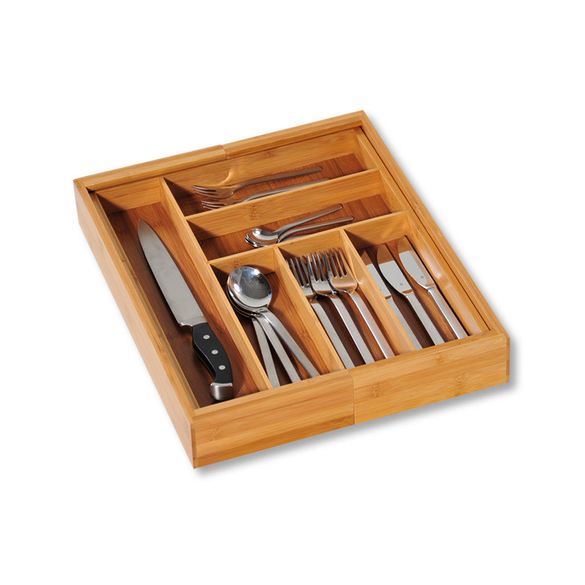 BESTECKBOX - Naturfarben, Basics, Holz (35/43/6cm) - Kesper