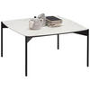 COUCHTISCH 65/65/35 cm quadratisch Creme, Schwarz  - Creme/Schwarz, Design, Keramik/Metall (65/65/35cm) - Venjakob