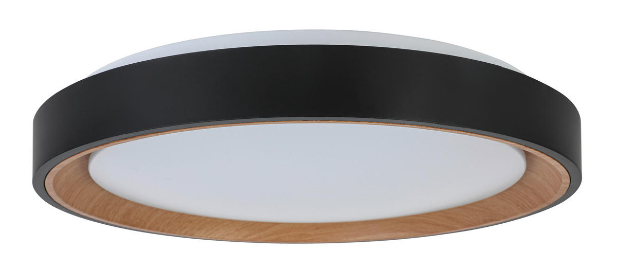 LED PLAFONJERA  - boja hrasta/bela, Trendi, metal/plastika (40/7cm) - Novel