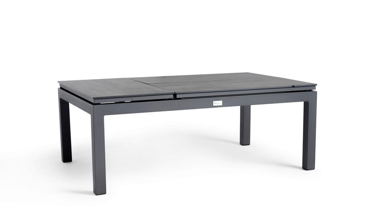 LOUNGETISCH  - Grau, Basics, Kunststoff/Metall (120/79/42-62cm) - Tierra Outdoor
