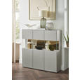 HIGHBOARD Hellgrau  121,9/121,5/45,2 cm  - Hellgrau/Schwarz, Design, Glas/Keramik (121,9/121,5/45,2cm) - Dieter Knoll