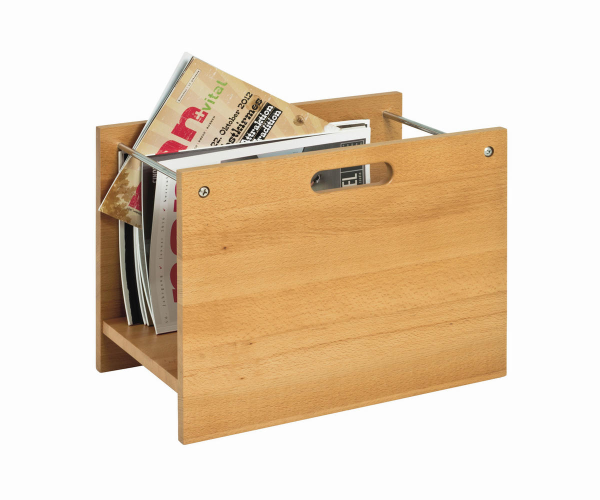 ZEITUNGSSTÄNDER 40/30/25 cm  - Buchefarben, Natur, Holz (40/30/25cm)