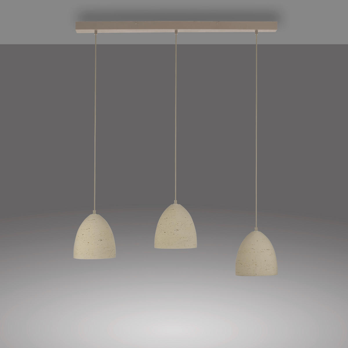 LED-PENDELLEUCHTE Traventa 115/21/120 cm   - Creme, KONVENTIONELL, Kunststoff/Metall (115/21/120cm) - Schöner Wohnen