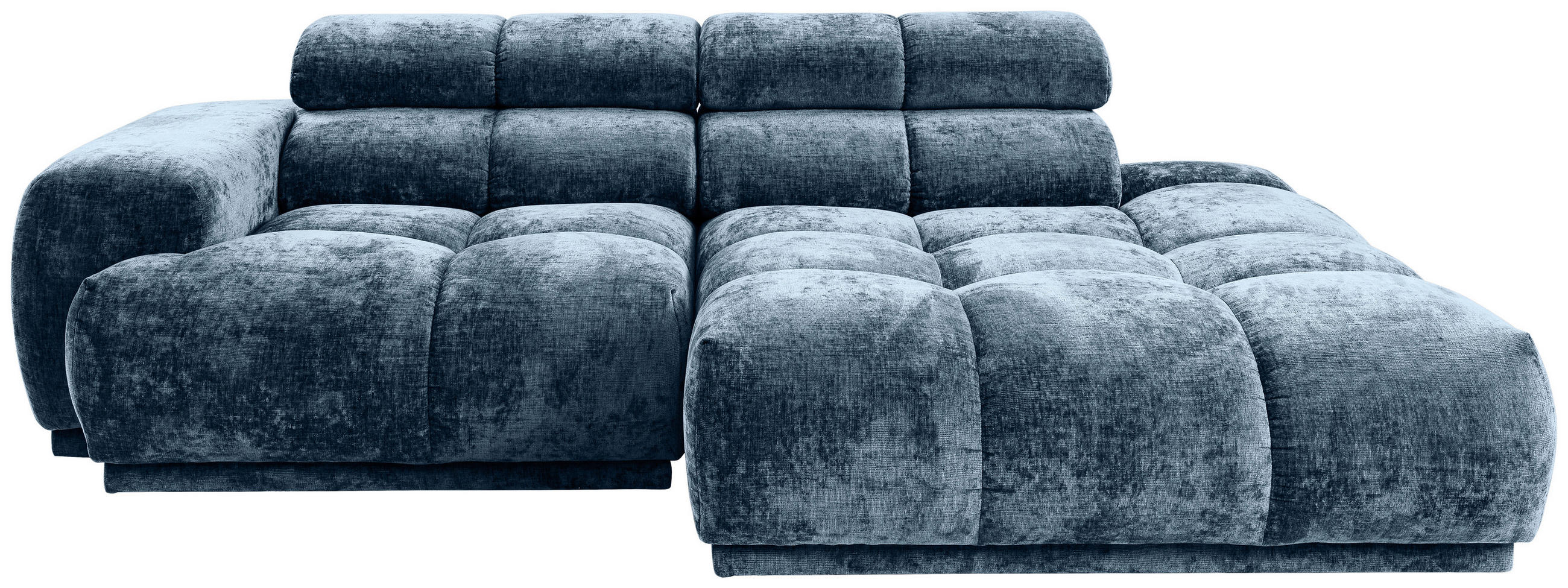 ECKSOFA Blau Flachgewebe  - Blau, MODERN, Textil (239/150cm) - MID.YOU