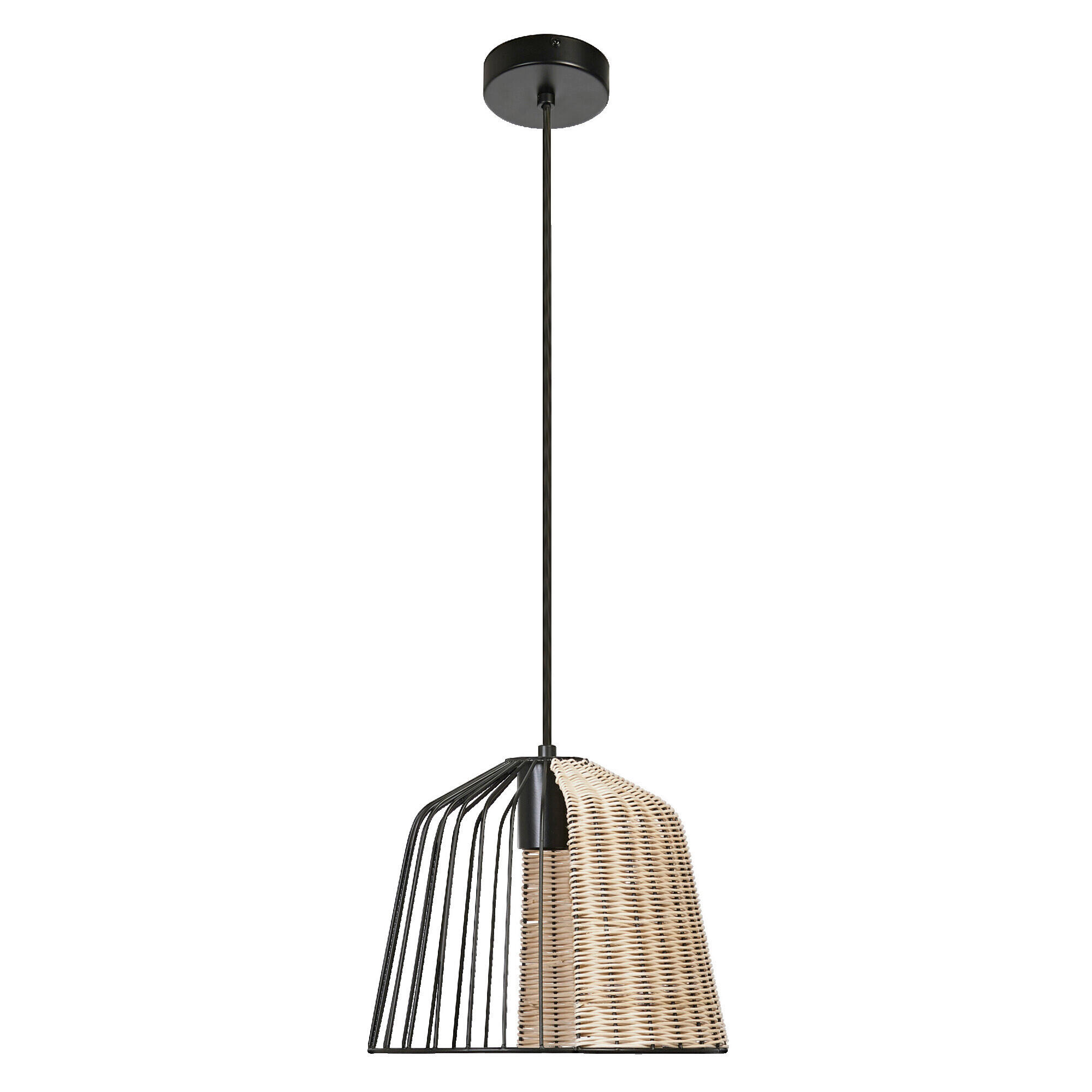 HÄNGELEUCHTE 26/126,5 cm   - Basics, Holz/Metall (26/126,5cm) - Osram