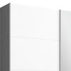 SCHWEBETÜRENSCHRANK 2-türig Grau, Weiß  - Alufarben/Weiß, MODERN, Holzwerkstoff/Metall (181/210/62cm) - MID.YOU