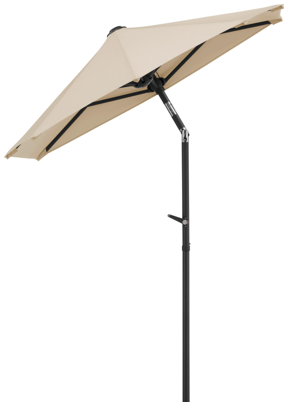 AMPELSCHIRM 150 cm Naturfarben  - Anthrazit/Naturfarben, Basics, Textil/Metall (150/228/150cm) - Schneider