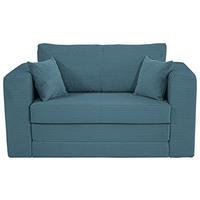 JUGEND- UND KINDERSOFA Cord Türkis  - Türkis/Schwarz, KONVENTIONELL, Textil (136/78/72cm) - Xora
