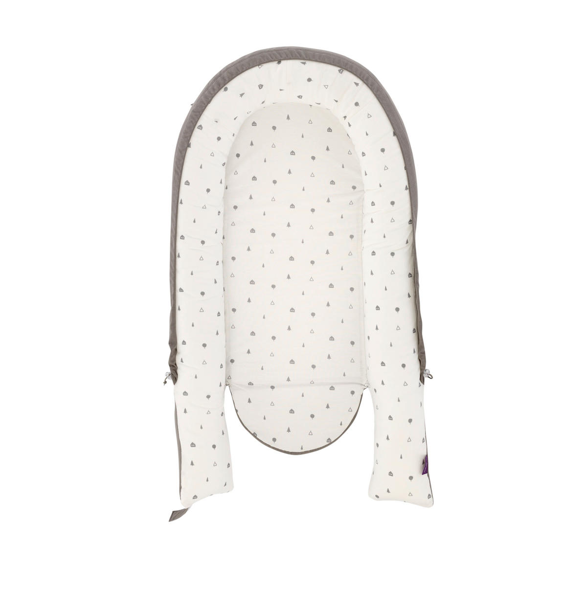 KUSCHELNEST Home Premium  84/47/13 cm   - Dunkelgrau/Weiß, Basics, Textil (84/47/13cm) - Träumeland