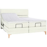 BOXSPRINGBETT 180/200 cm  in Weiß  - Eichefarben/Weiß, KONVENTIONELL, Holz/Textil (180/200cm) - Voleo