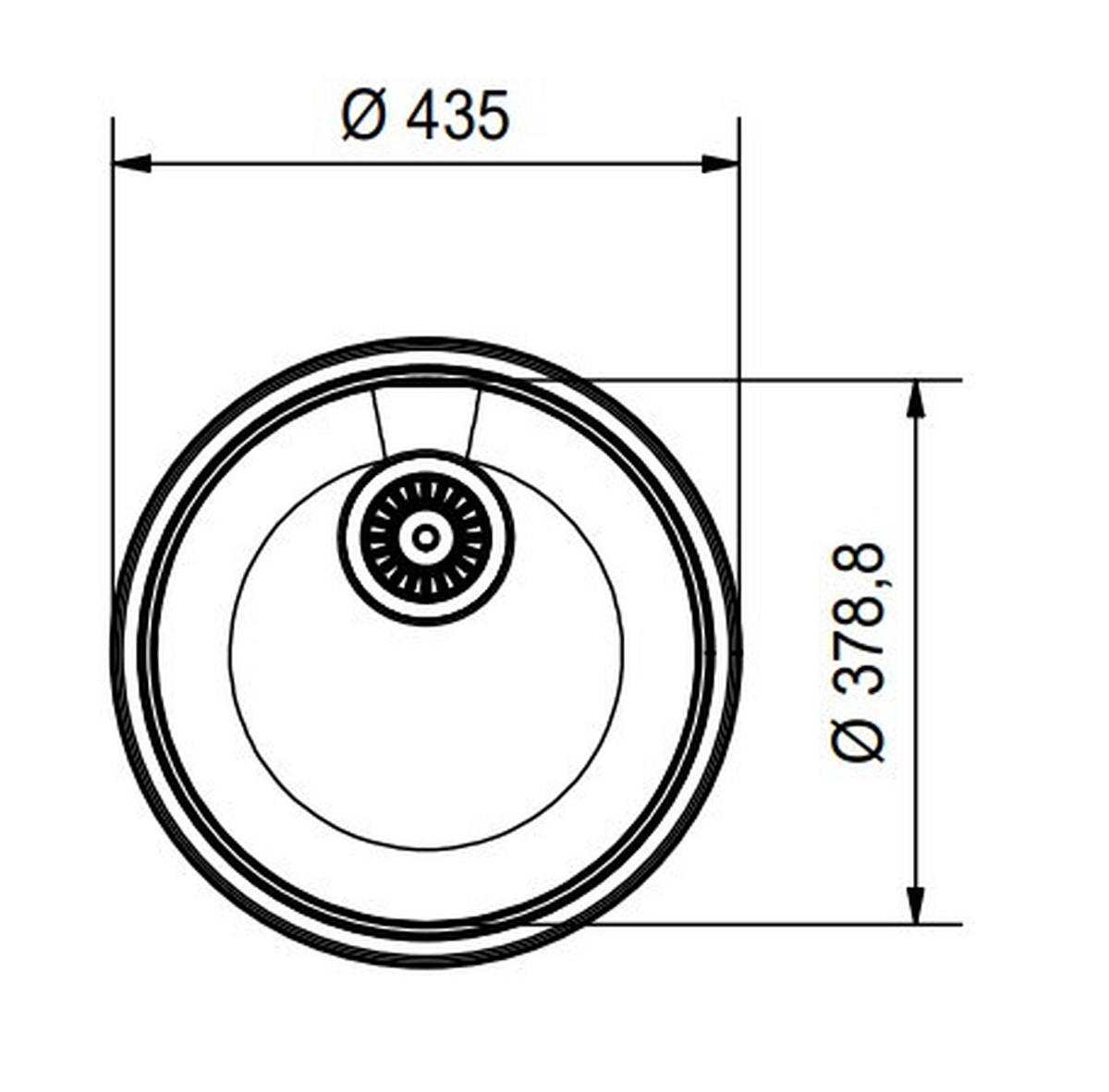 SPÜLE 101.0725.057  - Edelstahlfarben, Basics, Metall (43,5/17,0/43,5cm) - Franke