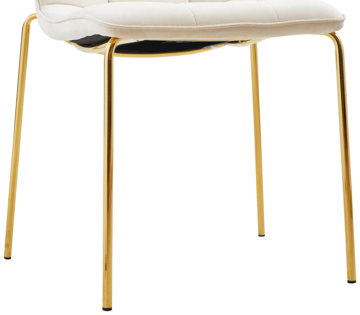 STUHL  in Eisen Samt  - Beige/Goldfarben, Lifestyle, Holz/Textil (57/83/60cm) - MID.YOU