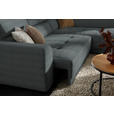 ECKSOFA in Chenille Grau  284/205 cm  - Schwarz/Grau, Design, Kunststoff/Textil (284/205cm) - Xora
