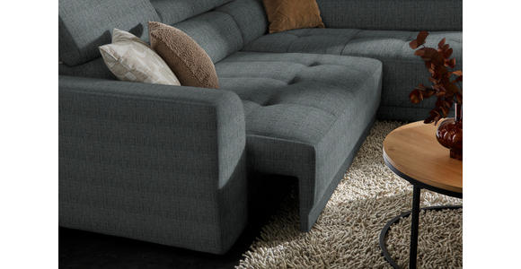 ECKSOFA in Chenille Grau 284/205 cm - Schwarz/Grau, Design, Kunststoff/Textil (284/205cm) - Xora