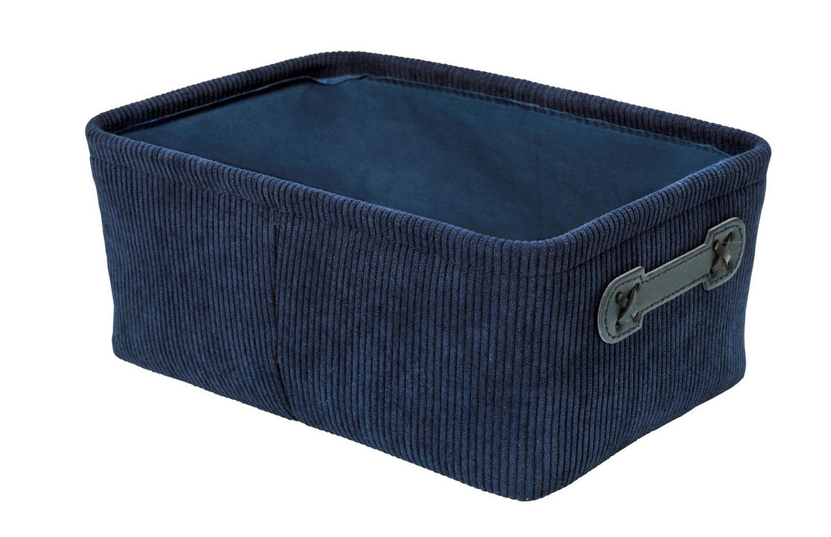 AUFBEWAHRUNGSKÖRBCHEN  - Dunkelblau, Basics, Textil (27,6/12/20cm) - Wenko