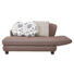 RECAMIERE Braun, Creme, Grau - Buchefarben/Creme, Design, Holz/Textil (175/87/88cm) - Bali