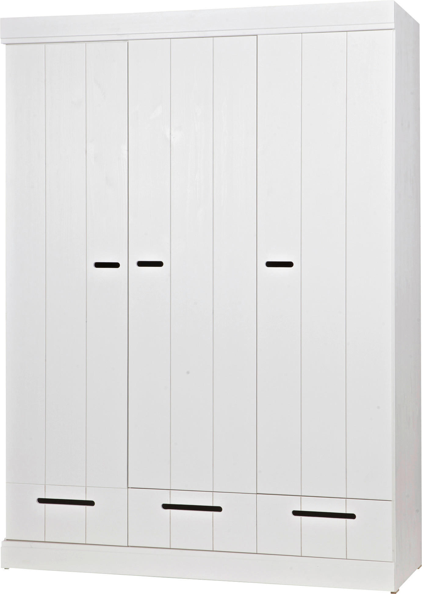 DREHTÜRENSCHRANK 140/195/53 cm 3-türig Weiß  - Weiß, Design, Holz/Holzwerkstoff (140/195/53cm) - Livetastic