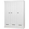 DREHTÜRENSCHRANK 140/195/53 cm 3-türig Weiß  - Weiß, Design, Holz/Holzwerkstoff (140/195/53cm) - Livetastic
