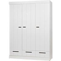 DREHTÜRENSCHRANK 140/195/53 cm 3-türig Weiß  - Weiß, Design, Holz/Holzwerkstoff (140/195/53cm) - Livetastic