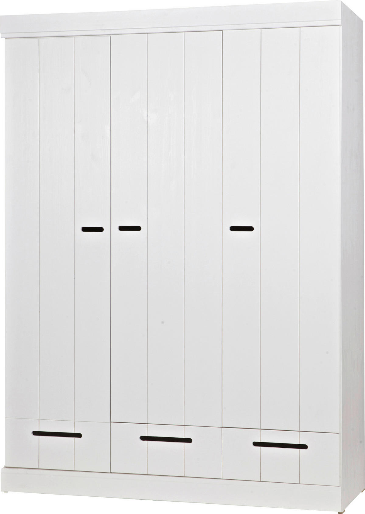 DREHTÜRENSCHRANK 140/195/53 cm 3-türig Weiß  - Weiß, Design, Holz/Holzwerkstoff (140/195/53cm) - Livetastic