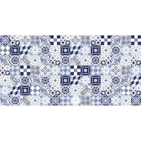OUTDOORTEPPICH 70/140 cm Blau, Weiß  - Blau/Weiß, LIFESTYLE, Kunststoff (70/140cm)