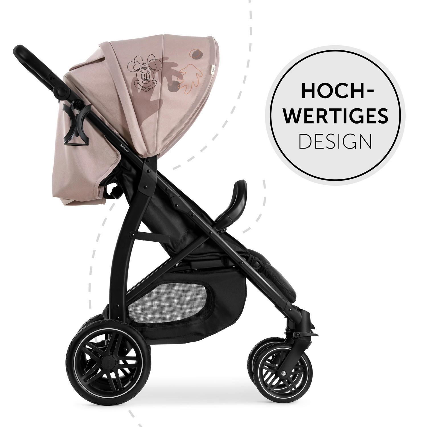 BUGGY MINNIE MOUSE  - Hellrosa/Schwarz, Basics (92cm) - Hauck