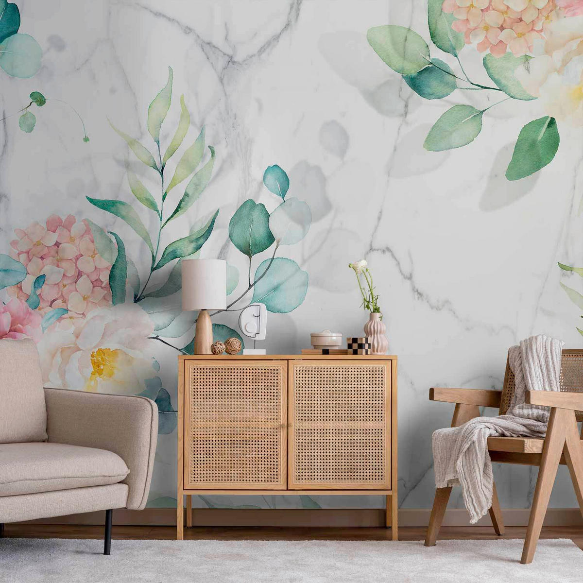 FOTOTAPET 400/280 cm  - vit/multicolor, Lifestyle, textil (400/280cm) - artgeist