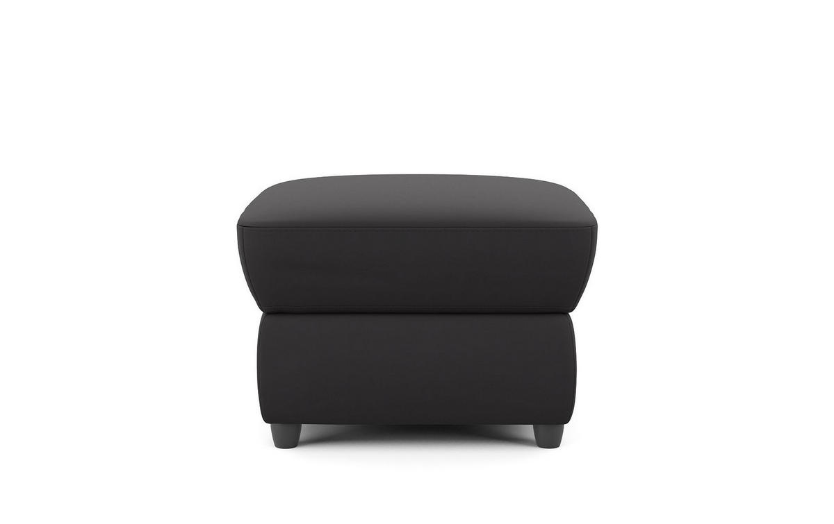 HOCKER in Textil Schwarz  - Schwarz, KONVENTIONELL, Kunststoff/Textil (68/45/68cm) - Livetastic