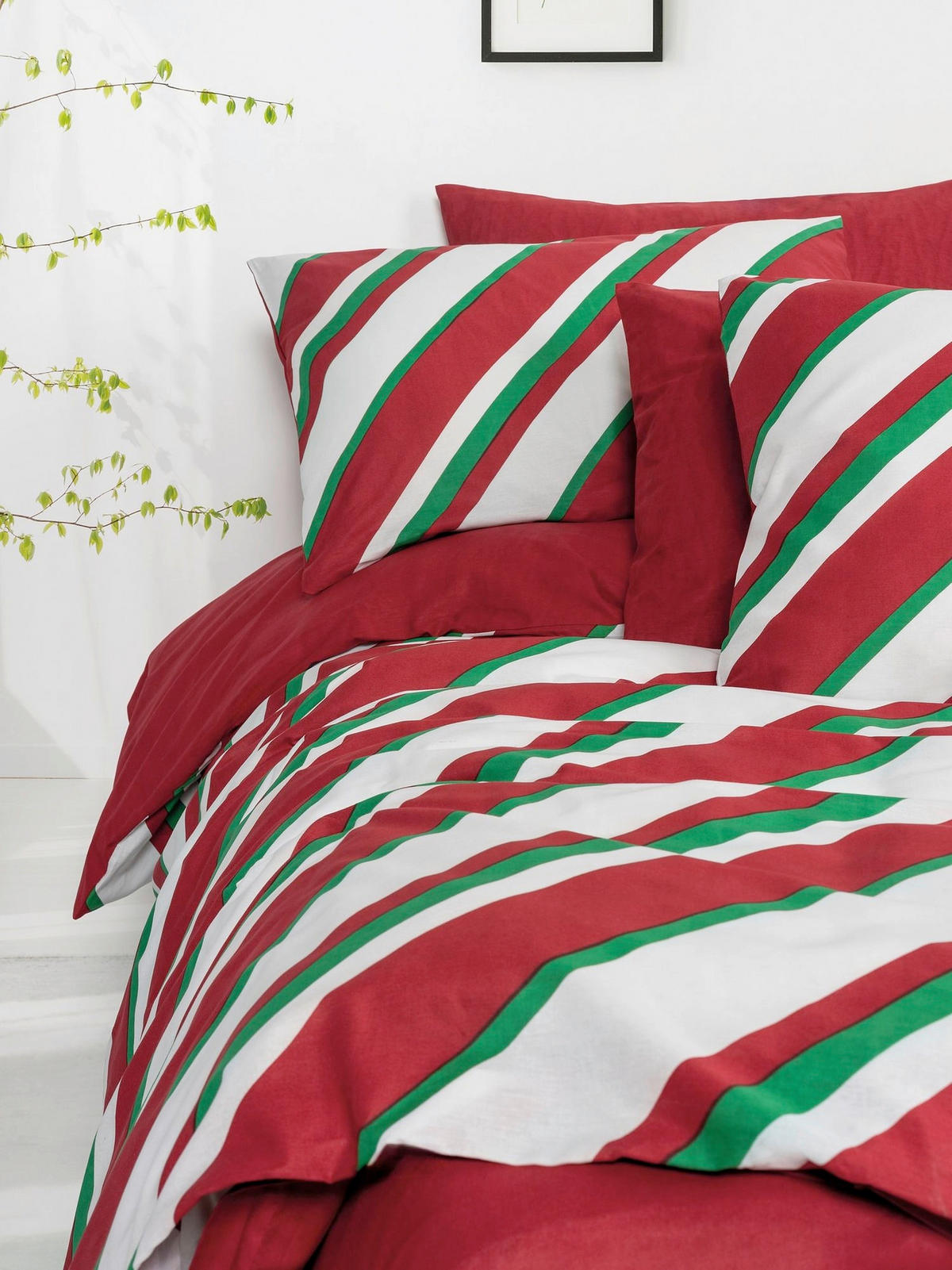 BETTWÄSCHE 2-teilig Merry - Red 135/200 cm  - Multicolor, Basics, Textil (135/200cm) - X-Mas