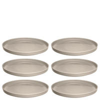 SPEISETELLERSET ROMA 6-teilig  - Beige, KONVENTIONELL, Keramik (22,0/2,3/22,0cm) - Leonardo
