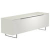 LOWBOARD Weiss, Alufarben  160/51/45 cm  - Weiss/Alufarben, Design, Glas/Holzwerkstoff (160/51/45cm) - Moderano