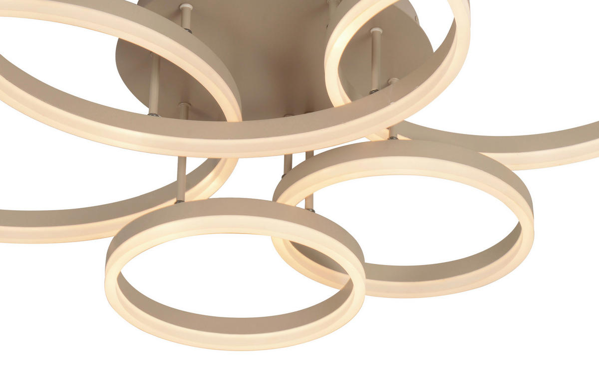 LED-DECKENLEUCHTE Ravello 105/86/22,5 cm   - Sandfarben, Design, Kunststoff/Metall (105/86/22,5cm)