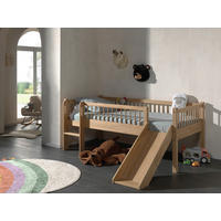 SPIELBETT Eiche massiv 90/200 cm Eichefarben  - Eichefarben/Naturfarben, MODERN, Holz (90/200cm) - Vipack