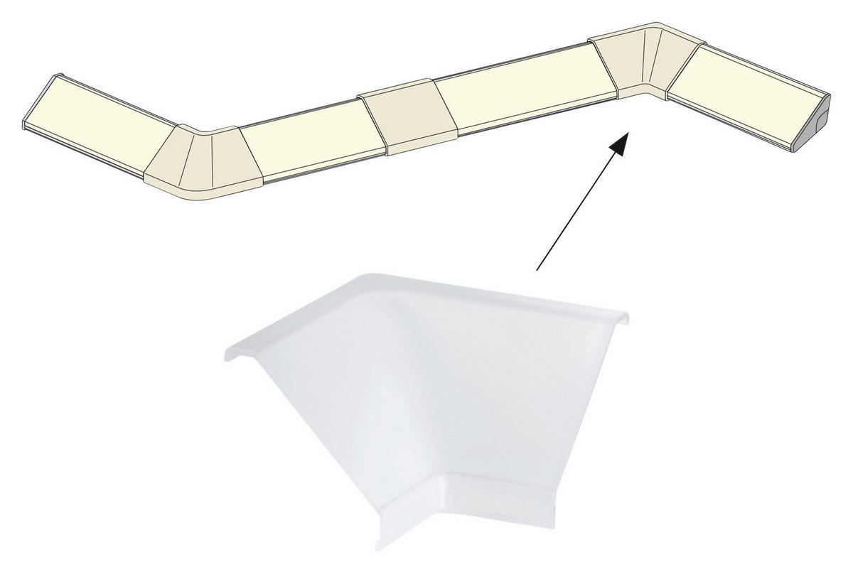 SOCKELLEISTE VERBINDER 2TLG - Transparent, Basics, Kunststoff (3,5/2,1/3,5cm) - Paulmann