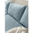 ECKSOFA Blau Flachgewebe  - Blau/Buchefarben, KONVENTIONELL, Holz/Textil (144/230cm) - Carryhome