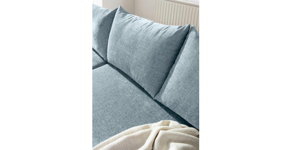 ECKSOFA Blau Flachgewebe - Blau/Buchefarben, KONVENTIONELL, Holz/Textil (144/230cm) - Carryhome