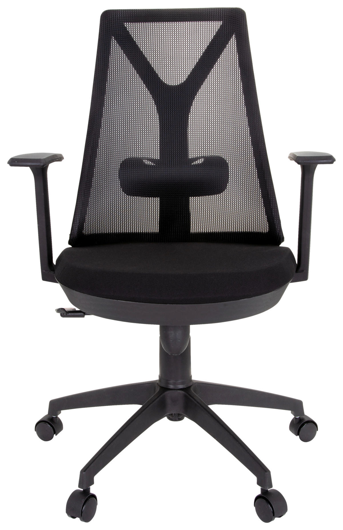 OTOČNÁ ŽIDLE, síťovina, plochá tkanina, černá - černá, Basics, textil/plast (64/100/60cm) - MID.YOU