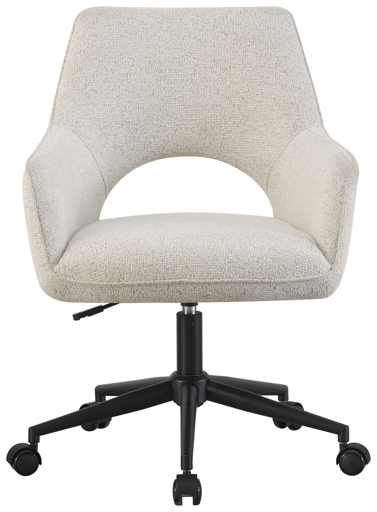 DREHSTUHL Webstoff Schwarz, Beige  - Beige/Schwarz, MODERN, Textil/Metall (59/83-90/61,5cm) - MID.YOU
