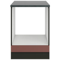 HERDUMBAUSCHRANK 60/84,8/60 cm  in Rotbraun  - Rotbraun/Anthrazit, Basics, Holzwerkstoff (60/84,8/60cm) - Optifit