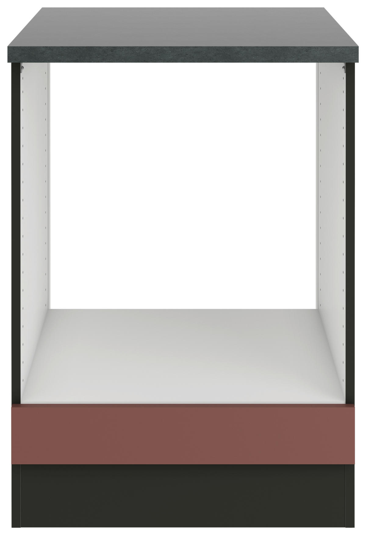 HERDUMBAUSCHRANK 60/84,8/60 cm  in Rotbraun  - Rotbraun/Anthrazit, Basics, Holzwerkstoff (60/84,8/60cm) - Optifit