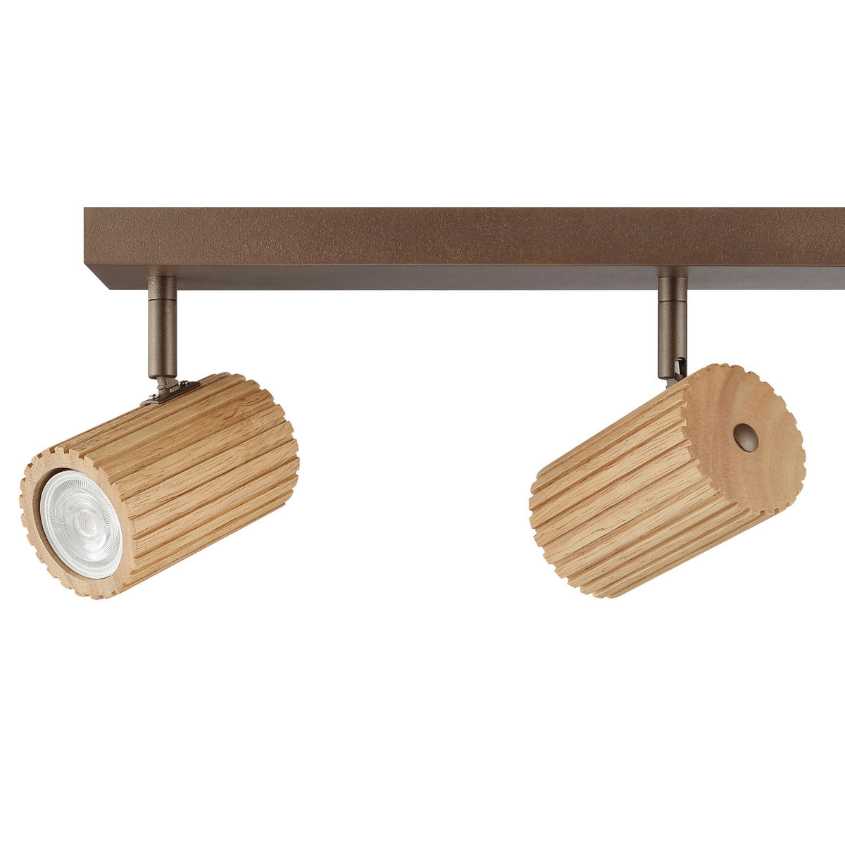 DECKENLEUCHTE LAKEWOOD 78,2/17,6/8 cm  - Braun, Design, Holz/Metall (78,2/17,6/8cm)