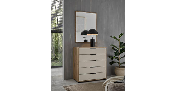 KOMMODE  in 80/86/43 cm  - Schieferfarben/Champagner, MODERN, Holzwerkstoff/Kunststoff (80/86/43cm) - Venda