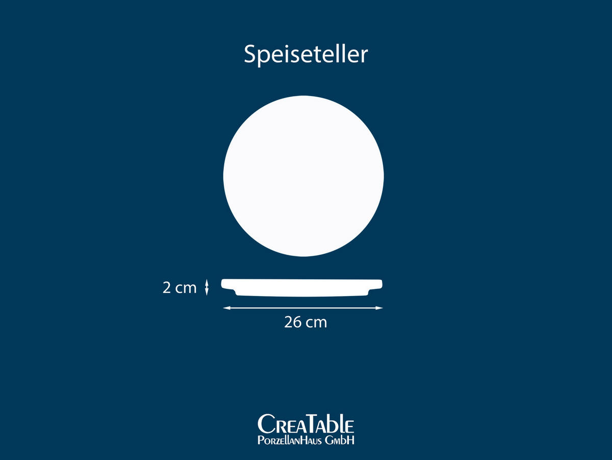 SPEISETELLERSET Futuro 4-teilig  - Schwarz, Basics, Keramik (26/26/2cm) - Creatable
