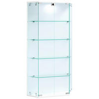 VITRINSKÅP  i vit  - vit/transparent, Design, trämaterial/glas (83/114/17cm) - MID.YOU