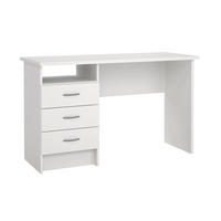 SCHREIBTISCH 120,1/48,1/72,6 cm  in Weiss  - Weiss/Silberfarben, Modern, Holzwerkstoff/Kunststoff (120,1/48,1/72,6cm) - MID.YOU