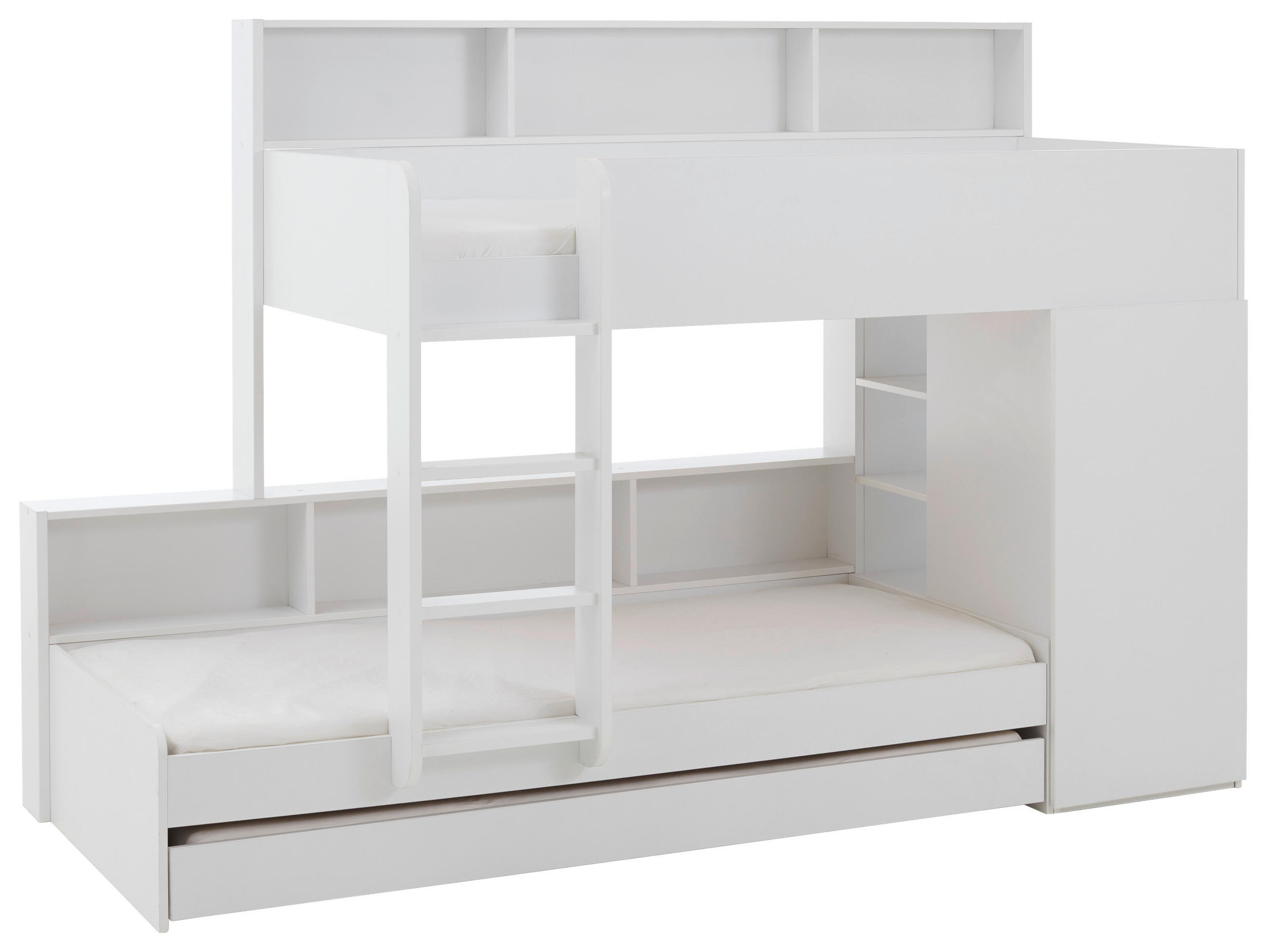 ETAGENBETT 90/200 cm  - Braun/Weiß, Design, Holzwerkstoff (90/200cm) - Xora