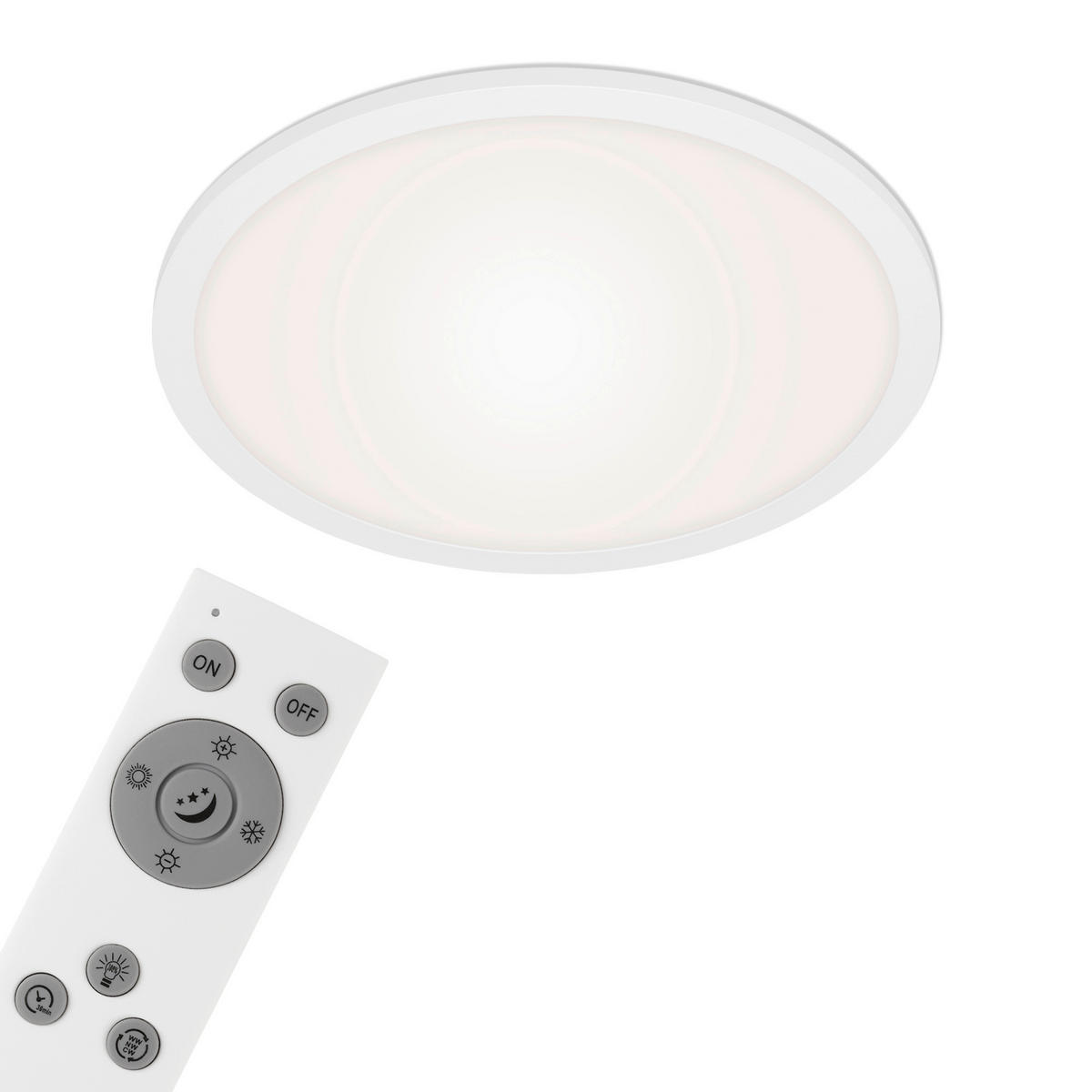 LED PLAFONJERA PIATTO  - bela, Osnovno, metal/plastika (40/6,2cm)